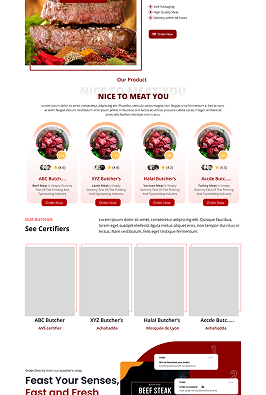 Screenshot of the Butcher Ecommerce project